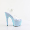 Pleaser ADORE-708LG Blue Glitter Platform High Heels