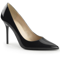 Pleaser CLASSIQUE-20 Patent Pointed-Toe Stiletto Pumps