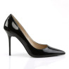 Pleaser CLASSIQUE-20 Patent Pointed-Toe Stiletto Pumps