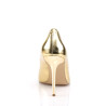 Pleaser CLASSIQUE-20 Gold Pointed-Toe Stiletto Pumps
