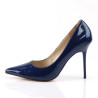 Pleaser CLASSIQUE-20 Blue Pointed-Toe Stiletto Pumps