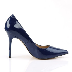 Pleaser CLASSIQUE-20 Blue Pointed-Toe Stiletto Pumps