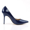 Pleaser CLASSIQUE-20 Blue Pointed-Toe Stiletto Pumps