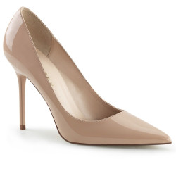 Pleaser CLASSIQUE-20 Nude Pointed-Toe Stiletto Pumps
