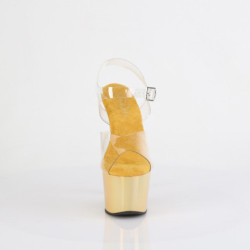 Pleaser ADORE-708LQ Transparent Liquid Gold Hologram