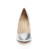Pleaser CLASSIQUE-20 Silver Pointed-Toe Stiletto Pumps