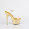 Pleaser ADORE-708LQ Transparent Liquid Gold Hologram
