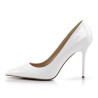 Pleaser CLASSIQUE-20 White Pointed-Toe Stiletto Pumps