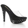 Fabulicious COCKTAIL-501SDT Transparent Black Mules