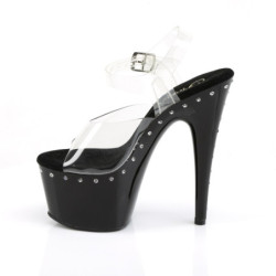 Pleaser ADORE-708LS Black Platform High Heeled Sandals