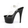 Pleaser ADORE-708LS Black Platform High Heeled Sandals