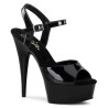 Pleaser DELIGHT-609 Black Patent Platform High Heels