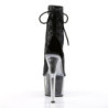 Pleaser ADORE-1018G Black Glitter Women's Ankle Boots