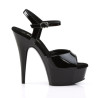 Pleaser DELIGHT-609 Black Patent Platform High Heels