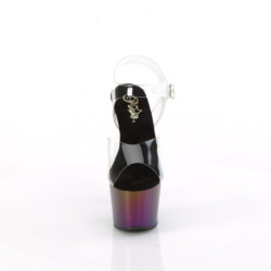 Pleaser ADORE-708MCH Transparent Purple Green Chrome