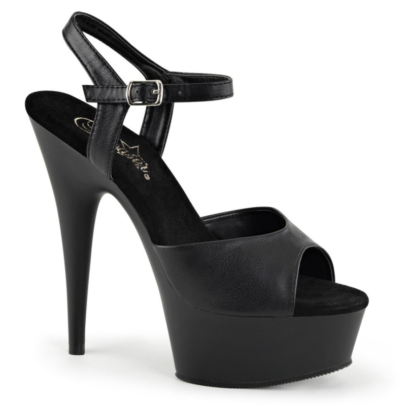 Pleaser DELIGHT-609 Black Vegan Platform High Heels Pleaser DELIGHT-609 Black Vegan Platform High Heels