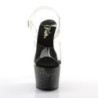 Pleaser ADORE-708MG Black Platform High Heeled Sandals
