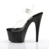 Pleaser ADORE-708MG Black Platform High Heeled Sandals