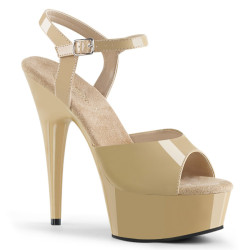 Pleaser DELIGHT-609 Cream Platform High Heels Shoes