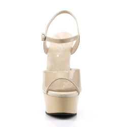 Pleaser DELIGHT-609 Cream Platform High Heels Shoes