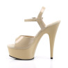 Pleaser DELIGHT-609 Cream Platform High Heels Shoes