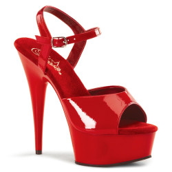 Pleaser DELIGHT-609 Red Platform High Heels Shoes Women