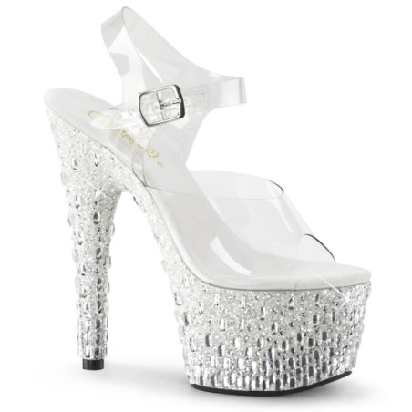 Pleaser DELIGHT-609 Red Platform High Heels Shoes Women