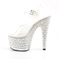 Pleaser DELIGHT-609 Red Platform High Heels Shoes Women
