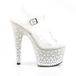 Pleaser DELIGHT-609 Red Platform High Heels Shoes Women