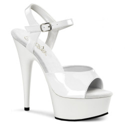 Pleaser DELIGHT-609 White Platform High Heels Shoes