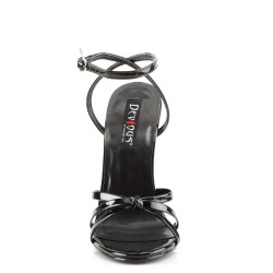 Devious DOMINA-108 Patent Stiletto Heeled Strappy Sandal