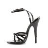 Devious DOMINA-108 Patent Stiletto Heeled Strappy Sandal