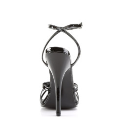 Devious DOMINA-108 Patent Stiletto Heeled Strappy Sandal