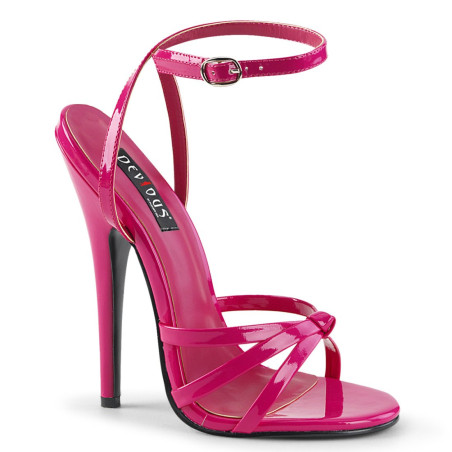 Devious DOMINA-108 Pink Stiletto Heeled Strappy Sandal
