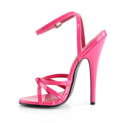 Devious DOMINA-108 Pink Stiletto Heeled Strappy Sandal