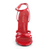 Devious DOMINA-108 Red Stiletto Heeled Strappy Sandal