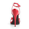 Devious DOMINA-108 Red Stiletto Heeled Strappy Sandal