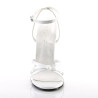 Devious DOMINA-108 White Stiletto Heeled Strappy Sandal