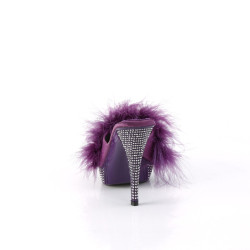 Fabulicious ELEGANT-401F Purple Feathers Vegan Leather