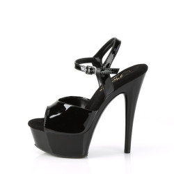 Pleaser EXCITE-609 Black High Heeled Platform Sandals