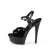 Pleaser EXCITE-609 Black High Heeled Platform Sandals