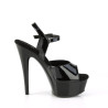 Pleaser EXCITE-609 Black High Heeled Platform Sandals