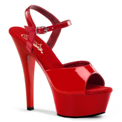 Pleaser KISS-209 Red High Heeled Platform Shoes Women