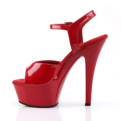 Pleaser KISS-209 Red High Heeled Platform Shoes Women
