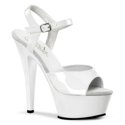 Pleaser KISS-209 White High Heeled Platform Shoes Women