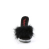Fabulicious GLORY-501F-8 Black Vegan Leather Fur
