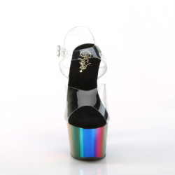 Pleaser ADORE-708RC Chrome Platform High Heels Sandals