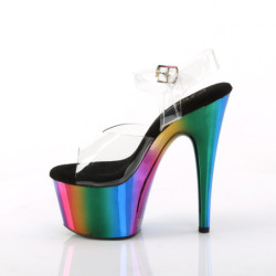 Pleaser ADORE-708RC Chrome Platform High Heels Sandals