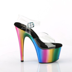 Pleaser ADORE-708RC Chrome Platform High Heels Sandals