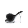 Fabulicious GLORY-501F-8 Black Vegan Leather Fur